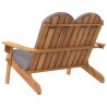 vidaXL Panchina Giardino Adirondack Cuscini 126 cm Massello di Acacia