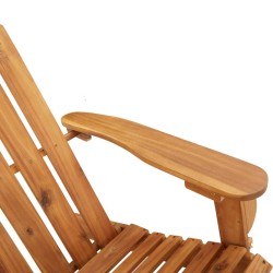 vidaXL Panchina Giardino Adirondack Cuscini 126 cm Massello di Acacia