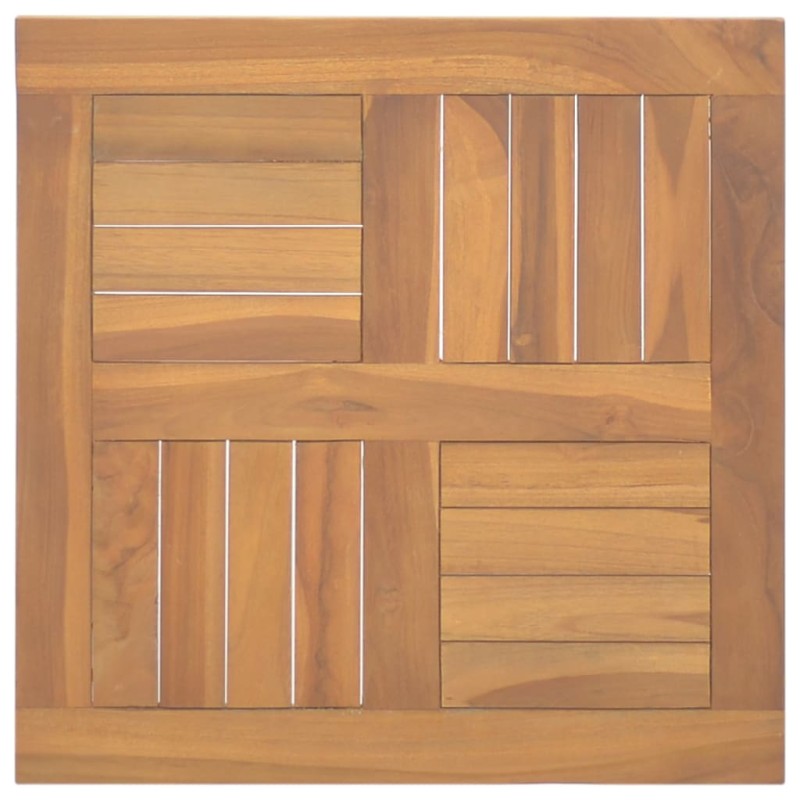    Piano Tavolo Quadrato 50x50x2,5 cm in Legno Massello di Teak