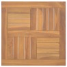    Piano Tavolo Quadrato 50x50x2,5 cm in Legno Massello di Teak