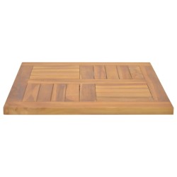    Piano Tavolo Quadrato 50x50x2,5 cm in Legno Massello di Teak