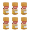 Bolsius Candele Profumate Rigate Pilastro 6 pz 120x58 mm Mango