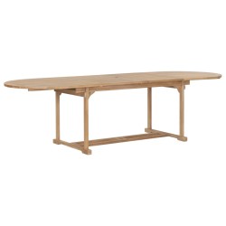    Tavolo da Giardino Allungabile 180-280x100x75cm in Teak Ovale