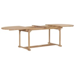    Tavolo da Giardino Allungabile 180-280x100x75cm in Teak Ovale