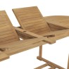    Tavolo da Giardino Allungabile 180-280x100x75cm in Teak Ovale