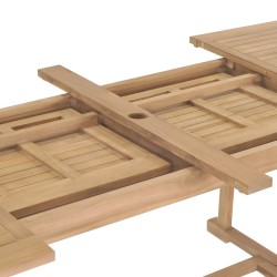    Tavolo da Giardino Allungabile 180-280x100x75cm in Teak Ovale