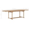    Tavolo da Giardino Allungabile 180-280x100x75cm in Teak Ovale