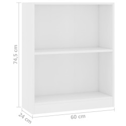    Libreria Bianca 60x24x74,5 cm in Legno Ingegnerizzato