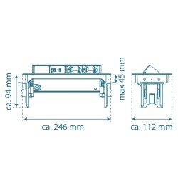 SCHÜTTE Presa da Incasso a 2 Vie E2 Nera