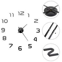    Orologio da Parete 3D in Stile Moderno 100cm XXL Nero