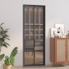 vidaXL Porta Interna 76x201,5 cm Nera in Vetro ESG e Alluminio