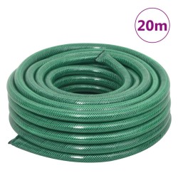 vidaXL Set Tubo da Giardino con Raccordi Verde 0,9" 20 m in PVC