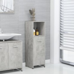    Armadio da Bagno Grigio Cemento 30x30x95 cm in Truciolato