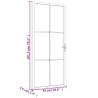 vidaXL Porta Interna 93x201,5 cm Bianca in Vetro ESG e Alluminio