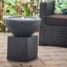 HEISSNER Fontana da Terrazza a Cubo 31x31x31 cm Nera