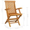 vidaXL Sedie da Giardino con Cuscini Antracite 6 pz Massello di Teak