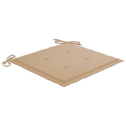 vidaXL Sedie da Giardino con Cuscini Beige 8 pz in Massello di Teak