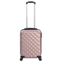 vidaXL Trolley a Custodia Rigida Oro Rosa ABS