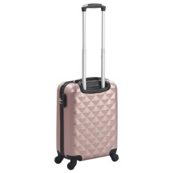 vidaXL Trolley a Custodia Rigida Oro Rosa ABS