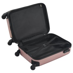 vidaXL Trolley a Custodia Rigida Oro Rosa ABS