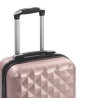 vidaXL Trolley a Custodia Rigida Oro Rosa ABS