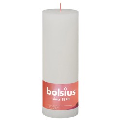 Bolsius Candele Rustiche a Colonna Shine 4 pz 190x68 mm Bianco Nuvola