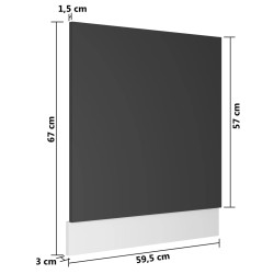    Pannello Lavastoviglie Grigio 59,5x3x67 cm in Truciolato