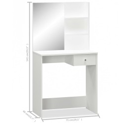 vidaXL Toeletta in Truciolato 75x40x141 cm Bianco 