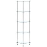 vidaXL Scaffale a 5 Livelli Trasparente 30x30x130cm in Vetro Temperato