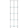 vidaXL Scaffale a 5 Livelli Trasparente 30x30x130cm in Vetro Temperato