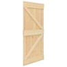    Porta Scorrevole con Set Hardware 90x210 cm in Legno di Pino