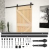    Porta Scorrevole con Set Hardware 100x210 cm in Legno di Pino