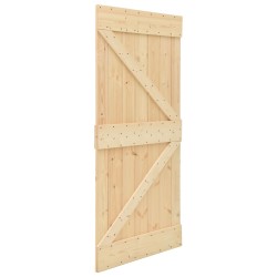    Porta Scorrevole con Set Hardware 100x210 cm in Legno di Pino