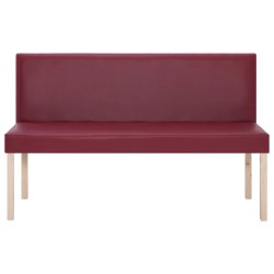 vidaXL Panca 139,5 cm Rosso Vino in Similpelle