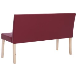 vidaXL Panca 139,5 cm Rosso Vino in Similpelle