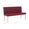 vidaXL Panca 139,5 cm Rosso Vino in Similpelle