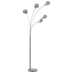    Lampada da Terra 200 cm 5 Bulbi E14 Argento