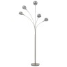    Lampada da Terra 200 cm 5 Bulbi E14 Argento