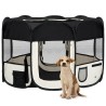    Box per Cani Pieghevole con Borsa Trasporto Nero 110x110x58 cm