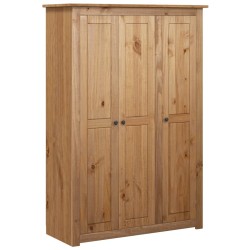 vidaXL Armadio a 3 Ante 118x50x171,5cm Legno di Pino Panama Range