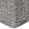 vidaXL Divano a 2 Posti con Cuscini Grigio in Rattan Naturale