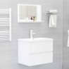    Specchio da Bagno Bianco Lucido 60x10,5x37 cm in Truciolato