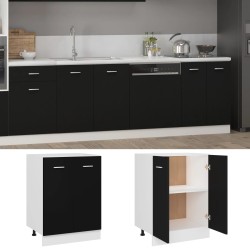    Armadio Inferiore Nero 60x46x81,5 cm in Truciolato