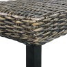 vidaXL Panca 110 cm Nera in Rattan Naturale Kubu e Massello di Mango