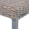 vidaXL Panca 110 cm Grigia in Rattan Naturale Kubu e Massello di Mango