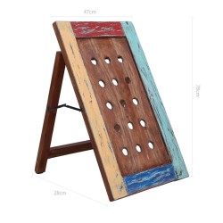 vidaXL Portavini da 15 Bottiglie 47x28x78cm Legno Massello di Recupero