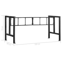 vidaXL Gambe per Tavolo da Pranzo 150x68x73 cm in Ghisa