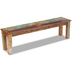 vidaXL Panca in Legno Massello di Recupero 160x35x46 cm