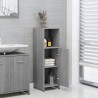    Armadietto Bagno Grigio Sonoma 30x30x95 cm in Legno Ingegnerizzato