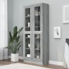    Mobile Vetrina Grigio Sonoma 82,5x30,5x185,5 Legno ingegnerizzato